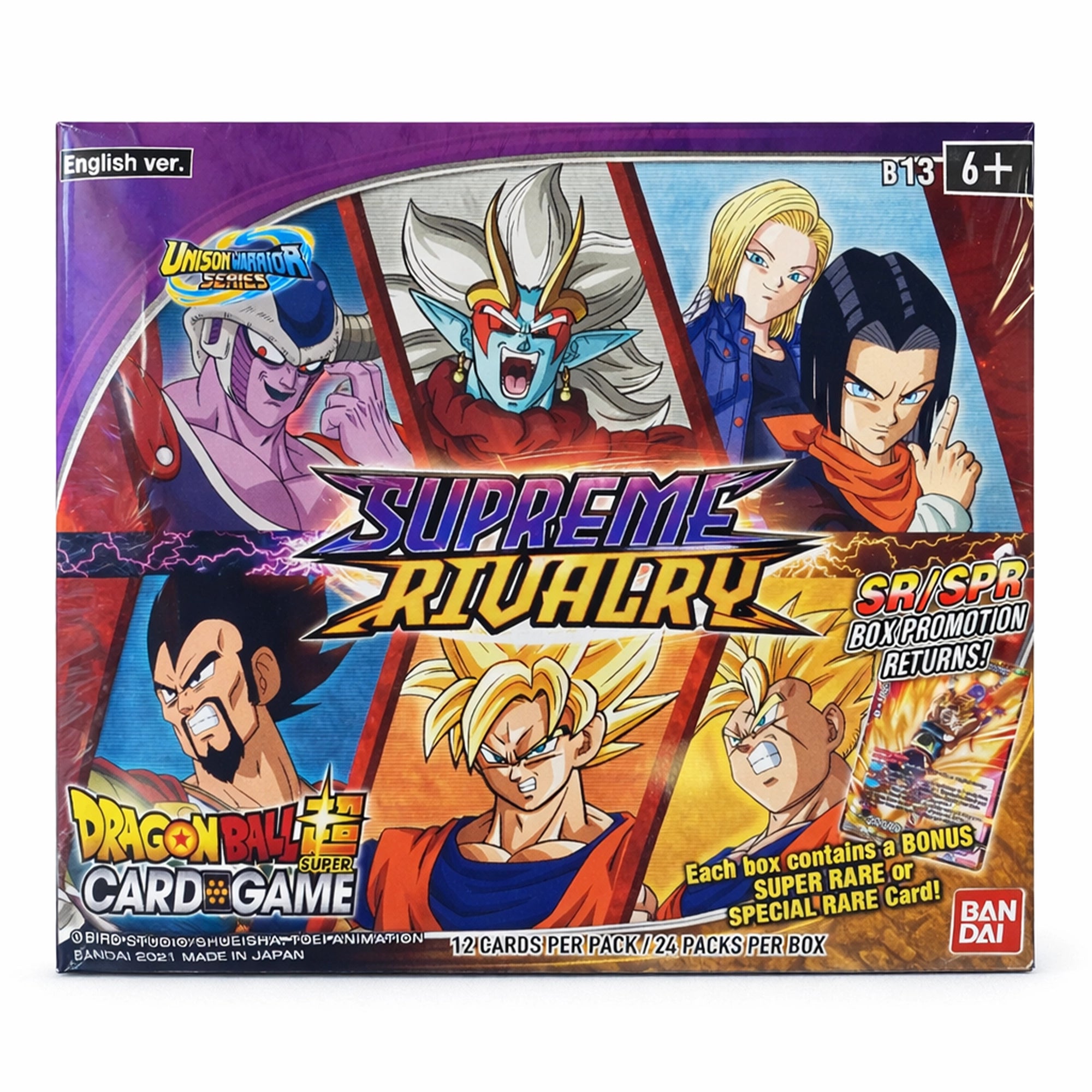 dragon ball super card game supreme rivalry booster box - - Unison Warriors Set 04 (B13) making this the 2nd set of collectible CR cards Dragon Ball Super TCG Masters